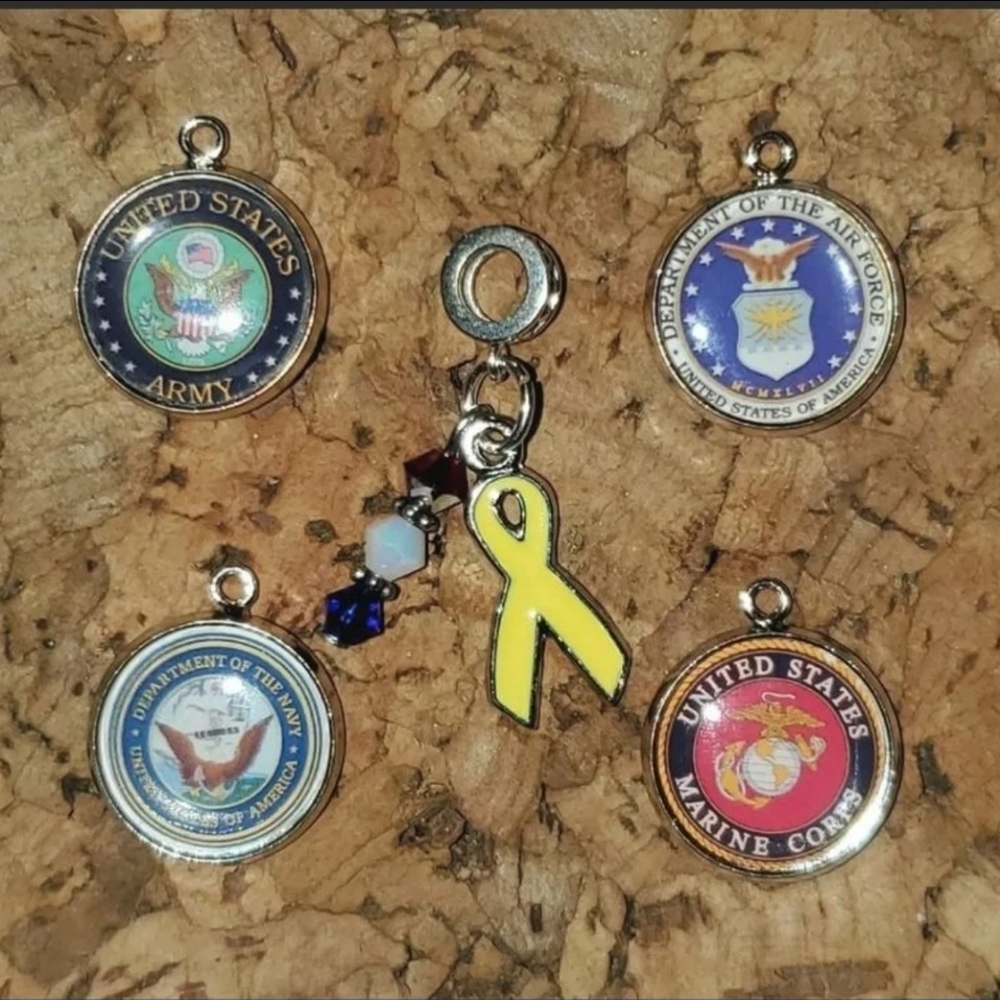 Military Service Branch Charms
